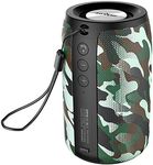 ZEALOT Bluetooth Speaker, Portable Speaker, S32 Outdoor Speaker, Waterproof IPX5, Dual Pairing, Stereo Sound/TF Card/USB/AUX Competible for iPhone14 Samsung Home/Hiking/Fishing- Camo