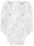 Simple Joys by Carter's Baby Side-snap Long-Sleeve Shirt, White, 3-6 Months (Pack of 5)