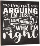 JennyGems I’m Not Arguing I’m Explaining Why I’m Right Funny Fridge Magnets, Locker Decorations, 3 x 3 Inches, Refrigerator Magnets, Made in USA