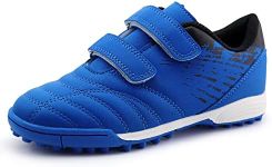 brooman Kids Comfortable Turf Soccer Shoes Athletic Football Shoes (9,Blue)