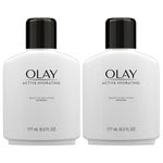 Olay Active Hydrating Beauty Lotion to Reduce Fine Lines and Wrinkles, Original - 6 Oz (Pack of 2)