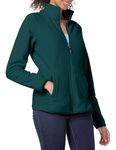 Amazon Essentials Women's Classic-Fit Full-Zip Polar Soft Fleece Jacket (Available in Plus Size), Pine, Large