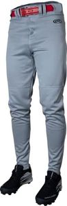 RAWLINGS Launch Series Baseball Pants | Full Length & Jogger Fit Options | Solid Colors | Adult Sizes Grey