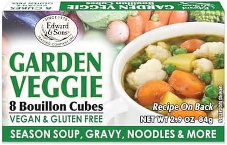 Edward & Son's Vegan Vegetable Bouillon Cubes - Vegan Broth Cubes, Gluten Free, No Trans Fat, Use in Soups, Stews and Pilafs (8 Cubes of Each) - Pack of 12