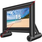 15' Inflatable Outdoor Projector Movie Screen - XHYCPY Inflatable Projection Movies Screens Great for Outdoor Backyard Pool Fun