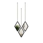 VAH- Kya Bat Hai !! Wall Mirror for Living Room, Decorative Mirror for Wall Decoration, Mirror Wall Decor for Living Room, Mirror for Living Room, Decorative Mirror. (3 Pieces)