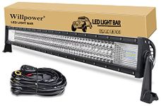 Willpower Triple Row LED Light Bar 42 Inch 540W Super Bright Led Off road Work Light Bar Spot Flood Combo Driving Lights with Wiring Harness Kit for Car Tractor Truck ATV SUV Boat