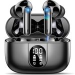 Wireless Earbuds, 2026 Bluetooth 5.3 Headphones HiFi Stereo Ear Bud, 40Hrs Playtime Bluetooth Earbuds with 4 ENC Noise Cancelling Mics, IP7 Waterproof, LED Display Wireless Earphones for Android/iOS