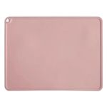 Silicone Placemats for Kids, Food Grade Placemats Travel with Raised Edge, Non Slip Surface, Portable, Washable Placemats (pink)