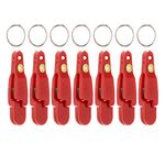 uncedaran Line Clip Snap Weight Release Clip for Offshore Fishing Planer Board Kite Heavy Tension Snap Release Clip Downriggers Outrigger Release Clips (7pcs Red)