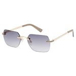 Prive Revaux DB Touch Rimless Sunglasses – Handcrafted, Scratch & Impact Resistant Lenses with 100% UV Protection, Grey Gradient