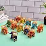 Elephant Tealight Candle Holders for Decor | Set of 12 Candle Holders | Diwali Decoration Items for Home | Best for Diwali Decoration.(Pack of 12)