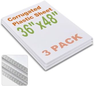 Falling in Art 36x48 Corrugated Plastic Board, 3 Pack Coroplast Plastic Sheet, 3/16 Inch Thick White Double-Sided Blank Poster Board for Indoor and Outdoor Use