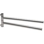 Hansgrohe 040820000 Citterio 17-in Dual Swivel Towel Bar, Brass, Chrome