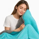 Super Soft Weighted Blanket for Kids with Removable Cover - Children Heavy Blanket for Girls - Kids Weighted Blanket (Weighted Blanket with Turquoise Cover, 10 Lbs 48'' x 72'')