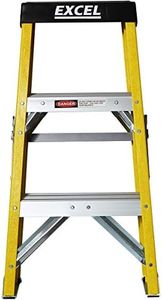 Excel Electricians Fibreglass 2 Step Ladder 0.76m Height - Heavy Duty 2 Treads ladder, folding and lightweight step ladder, Non-conductive material, Maximum Load Capacity of 150kg