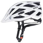 uvex i-vo cc - Lightweight All-Round Bike Helmet for Men & Women - Individual Fit - Upgradeable with an LED Light - White Matt - 56-60 cm