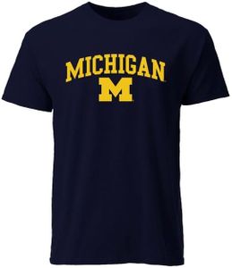 Barnesmith University of Michigan UMich, U-M Wolverines Short-Sleeve T-Shirt, Spirit, Navy, XX-Large
