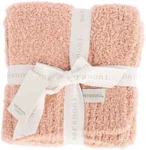 SARANONI Bamboni Luxury Baby Blanket | Cozy & Soft Plush Receiving Blankets | Perfect for Girls & Infant Baby Boy Blankets | Peach - 30” x 40"
