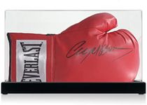 Exclusive Memorabilia Nigel Benn Signed Boxing Glove. Display Case