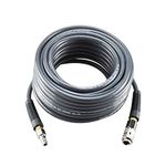 aunstarwei PVC Reinforced Air Compressor Hose Grey with 1/4" Europe Steel Quick Coupler and Plug Fittings, 15m Length