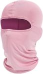 UK-UNIQUE Balaclava Face Mask - Breathable Lightweight Ski Motorcycle Helmet Racing Cycling Multi-Purpose Balaclavas - Unisex Men Women Kids Boys Girls (Pink)