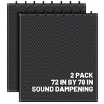 2 Pcs Sound Dampening Blanket Soundproof Blanket Grommeted Sound Dampening Blanket Studio Sound Absorption Sheet Light Blocker, Insulated Blanket, General Indoor or Outdoor Use (72 x 78 Inches)