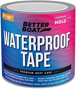 Better Boat Clear Waterproof Tape for Leaks Heavy Duty Marine Grade Seal Tape, 15 ft x 4 in, Invisible Repair, Pools, Shower, Windows