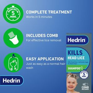 Hedrin Head Lice Shampoo 200ml – Treatment for Lice Removal
