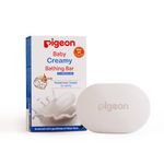 PIGEON BABY CREAMY BATHING BAR 75 GM FOR DELICATE SKIN, PEDIATRICIAN TESTED FOR SAFETY, DERMATOLOGICALLY TESTED, ENRICHED WITH GOODNESS OF ALOE VERA, SKIN PH FRIENDLY.