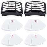 Anicell 2 + 4 Pack HEPA Filter Spare Parts for Shark Navigator Lift Away Filters, for Shark Nv350 Nv351, Nv352, Nv355, Nv356, Nv357 Vacuum Cleaner - Part # XFF350 & XHF350