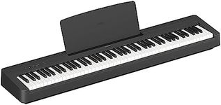 Yamaha P-145 Digital Piano, Schwarz – Leichtes und tragbares Digital Piano mit der Graded-Hammer-Compact Tastatur mit 88 gewichteten Tasten und 10 Instrumentenklängen