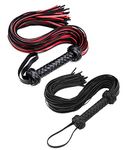 Horse Riding Flogger Set 30" - Riding Whips for Horses - Equestrian Horse Flogger - Faux Leather Horse Black Whip