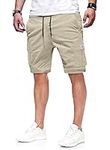 JMIERR Mens Casual Shorts Cotton Drawstring Elastic Waist Twill Stretch Chino Short 2024 Summer Beach Cargo Shorts with Pockets, S, 1 Khaki