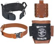 Klein Tools 5800HPBM Rodbuster Toolbelt Set, 4-Piece, with Quick-Release Belt, Canvas Bolt Bag, 3-Pocket Tool Holder and Pro Pad, Medium