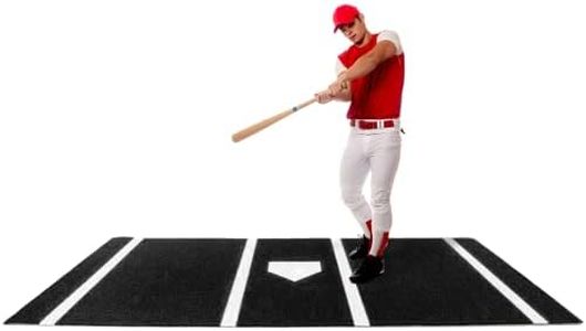 Baseball/Softball Batting Practice Batting Cage Hitting mat 6 Feet x 12 Feet Black Nylon Artificial Grass.