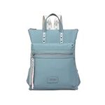 Miss Lulu Ladies Backpack Fashion Travel Rucksack Lightweight PU Shoulder Bag Women Waterproof Casual Daypack with Boho-chic Straps (Blue)