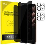 JETech Privacy Screen Protector for iPhone 11 Pro Max 6.5-Inch with Camera Lens Protector, Anti Spy Tempered Glass Film, 2-Pack Each