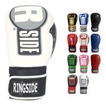 Ringside Apex Flash Sparring Gloves, 16 oz, White/Black