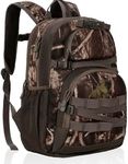 OUUTMEE Hunting Backpack, Camo Outdoor Hunting Pack for Bow or Rifle with Holder, for Hunting, Camping, Hiking, Camo, L