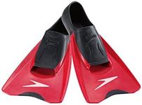 Speedo unisex adult Swim Training Switchblade Fin, Black/Red, M - Men s Shoe size 7-8 Women Shoe 9-10 US