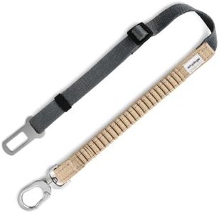 Dog Seat Belt for Car, Adjustable Shock Absorbing Pet Safety Seatbelt