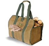 2-in-1 Firewood Carrier, Canvas Log Carrier for Firewood, Firewood Tote Carrier, Canvas Wood Carrier for Firewood, Log Carrying Bag Firewood Holder, Firewood Carriers with Handle, Log Carrier Tote