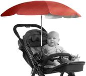 STYNGARD Rome Parasol Pushchair UV Protection 50+ / 70 cm Diameter with Overhang - Sun Protection Pram - Sun Protection Buggy with Flexible Universal Bracket