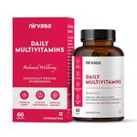 Nirvasa Daily Multivitamin Tablets for Men & Women | Enhances Immunity & Energy | Vitamin Tablets to Promote Healthy Bones, Joints & Muscles - 60 Tablets x 1