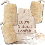 Exfoliating Body Scrubber Loofah Sponge - Natural Egyptian Bath & Shower Scrubbers for Face, Back & Body - Biodegradable Luffa Wash Exfoliator - Eco Friendly, No Toxic Chemicals