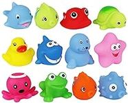 Click N' Play Assorted Colorful Bath Squirters for 6 months to 999 months (12 Pack)