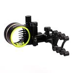 LWANO M2 Bow Sight - 5 Pin Archery Sight for Compound Bow, Tool Less Windage & Elevation Adustability,with 2X Magnification Sight Lens Kit (M2 (with 2X Lens kit))