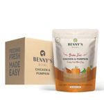 BENNY'S BOWL Fresh Dog Food - Chicken & Pumpkin Recipe - 30 Packs X 300G | Grain Free, All Life Stages, Semi-Solid