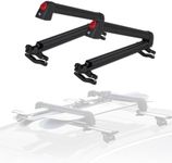 LINGVUM Ski & Snowboard Roof Racks with Anti-Theft Lock, 24" Ski Roof Rack Carrier - Fits 6 Pairs Skis or 4 Snowboards, Black